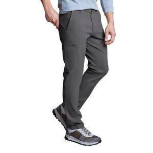 Copper & Oak Men's 36x30 Gray Tech Utility Pants Straight Fit Flex Waist N0262